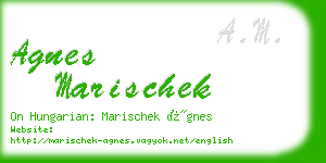 agnes marischek business card